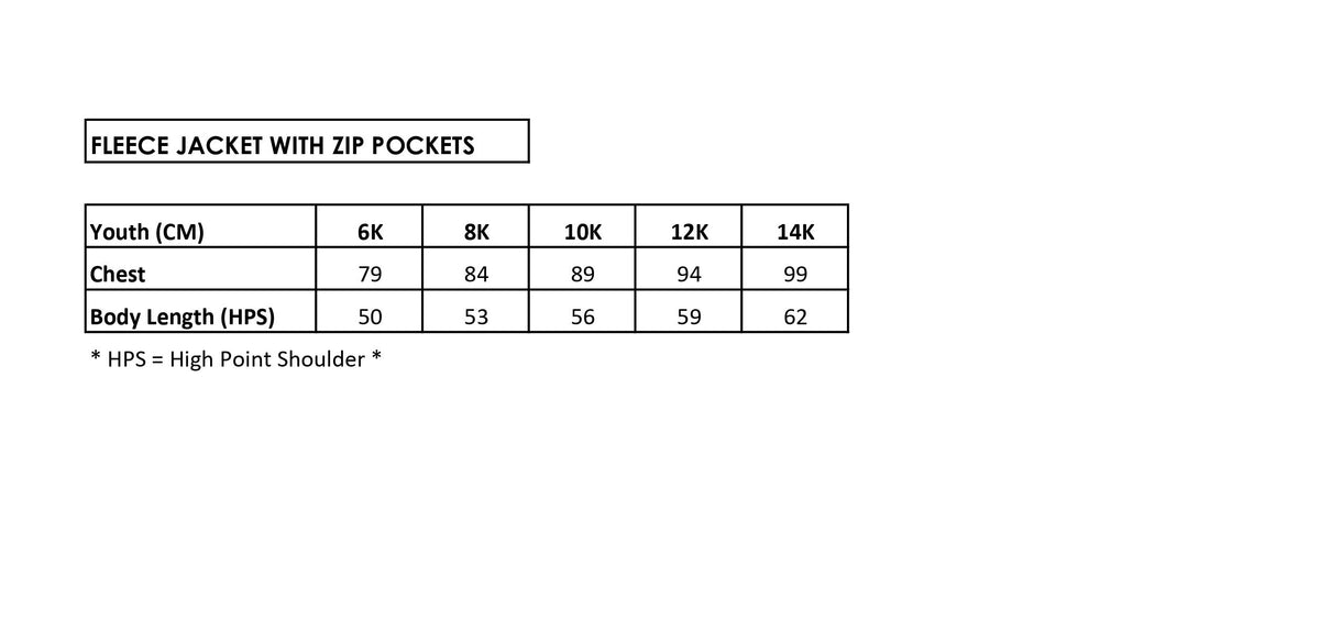 Zip Pocket Fleece Jacket Reddam Uniform Shop